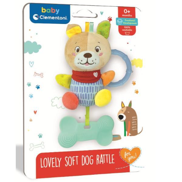 Clementoni baby - Lovely soft dog rattle